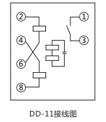 DD-11/40接地繼電器內部接線圖