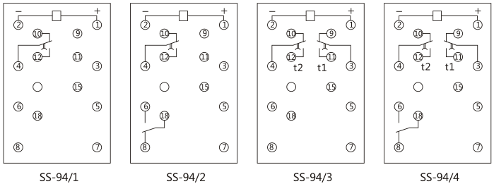 SS-94/1時(shí)間繼電器接線圖及外引接線圖片