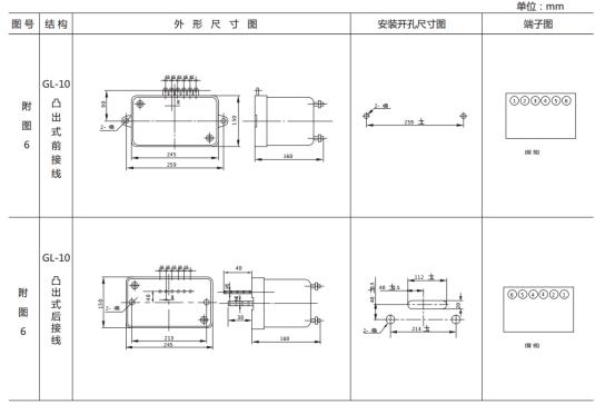 JSL-13外形結構及開孔尺寸圖